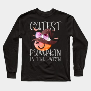 Cutest Pumpkin In The Patch Funny Halloween Thanksgiving Long Sleeve T-Shirt